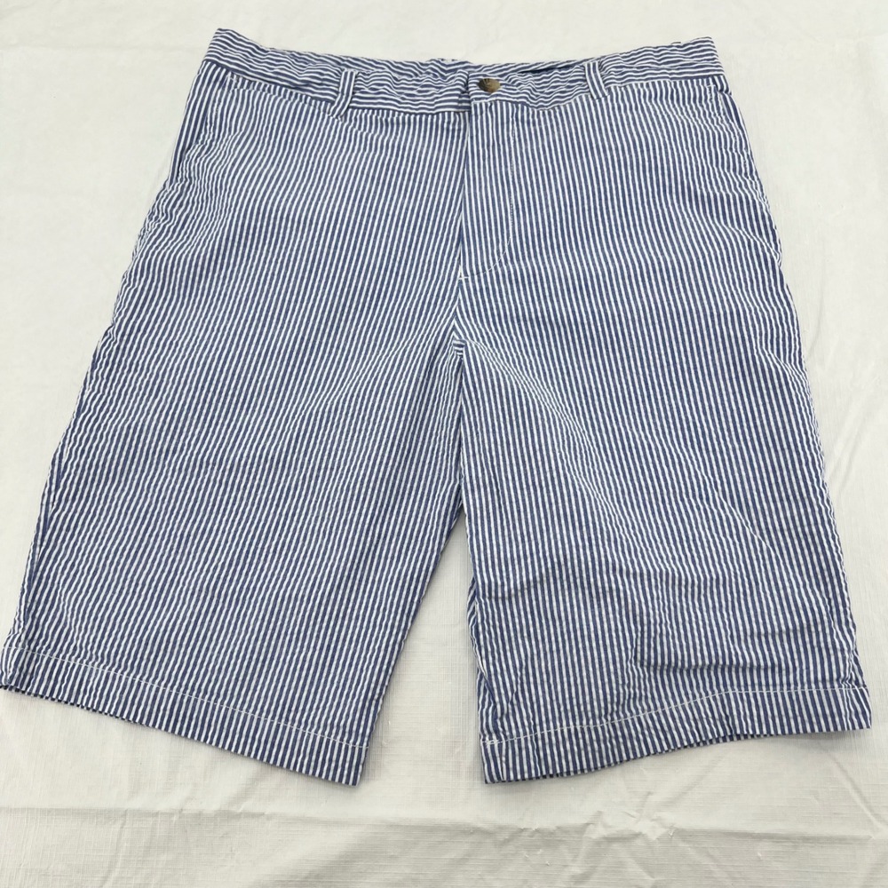 Polo‎ Ralph Lauren Kids Blue White Seersucker Striped Shorts Size 20 Regular